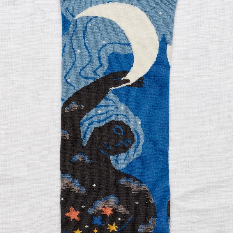 Bonne Maison Mi-bas Lune Cobalt