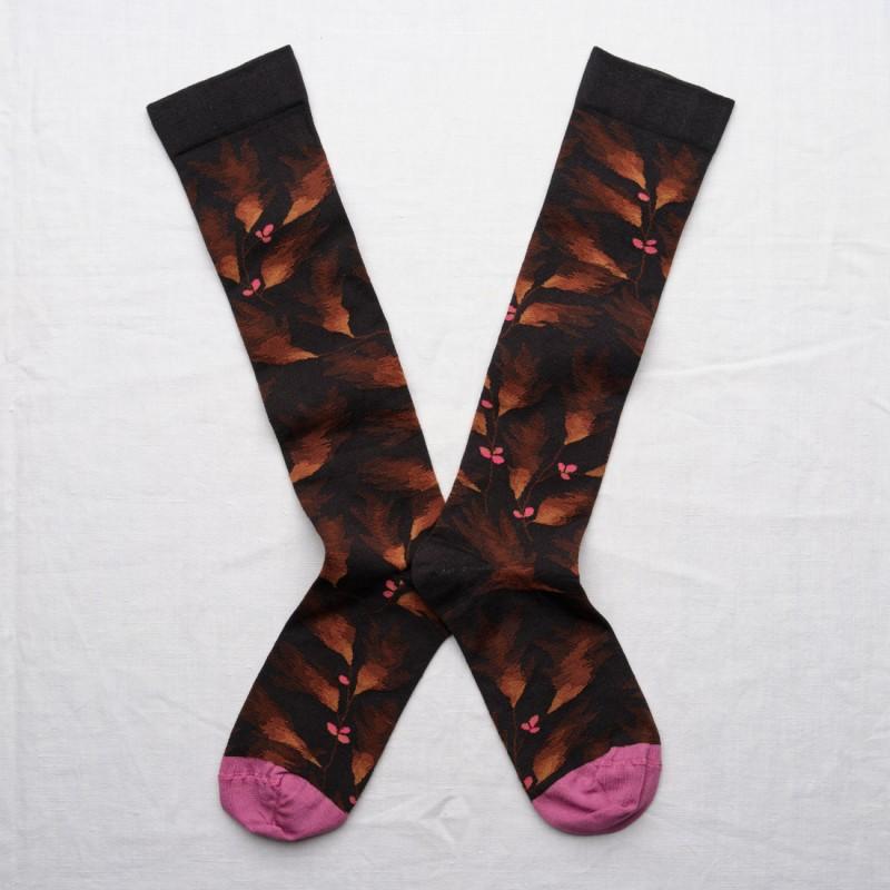 bonne maison Mi-Bas Palme Faux Noir