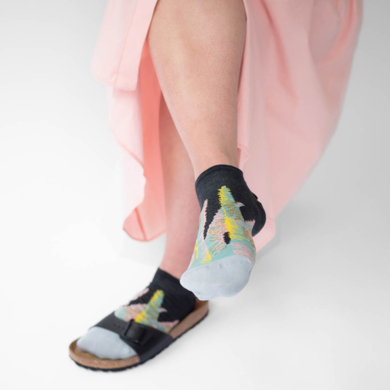 Bonne Maison Socquettes Aloès Faux Noir