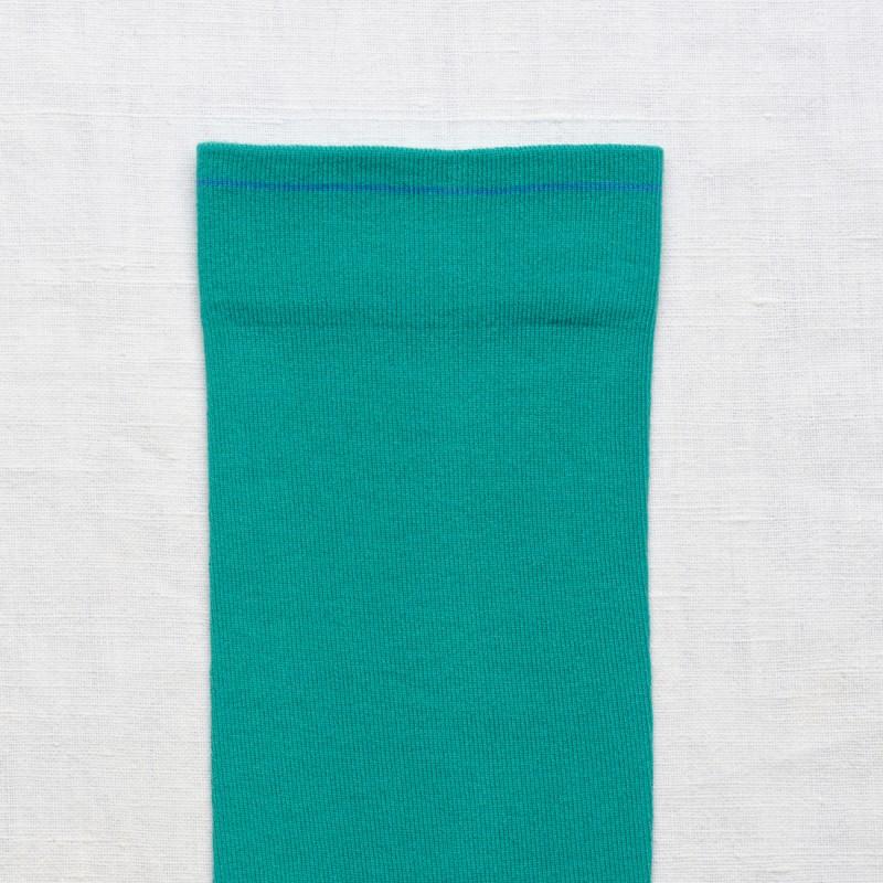bonne maison Chaussettes Viridien Bleu| Unies Pois Rayée