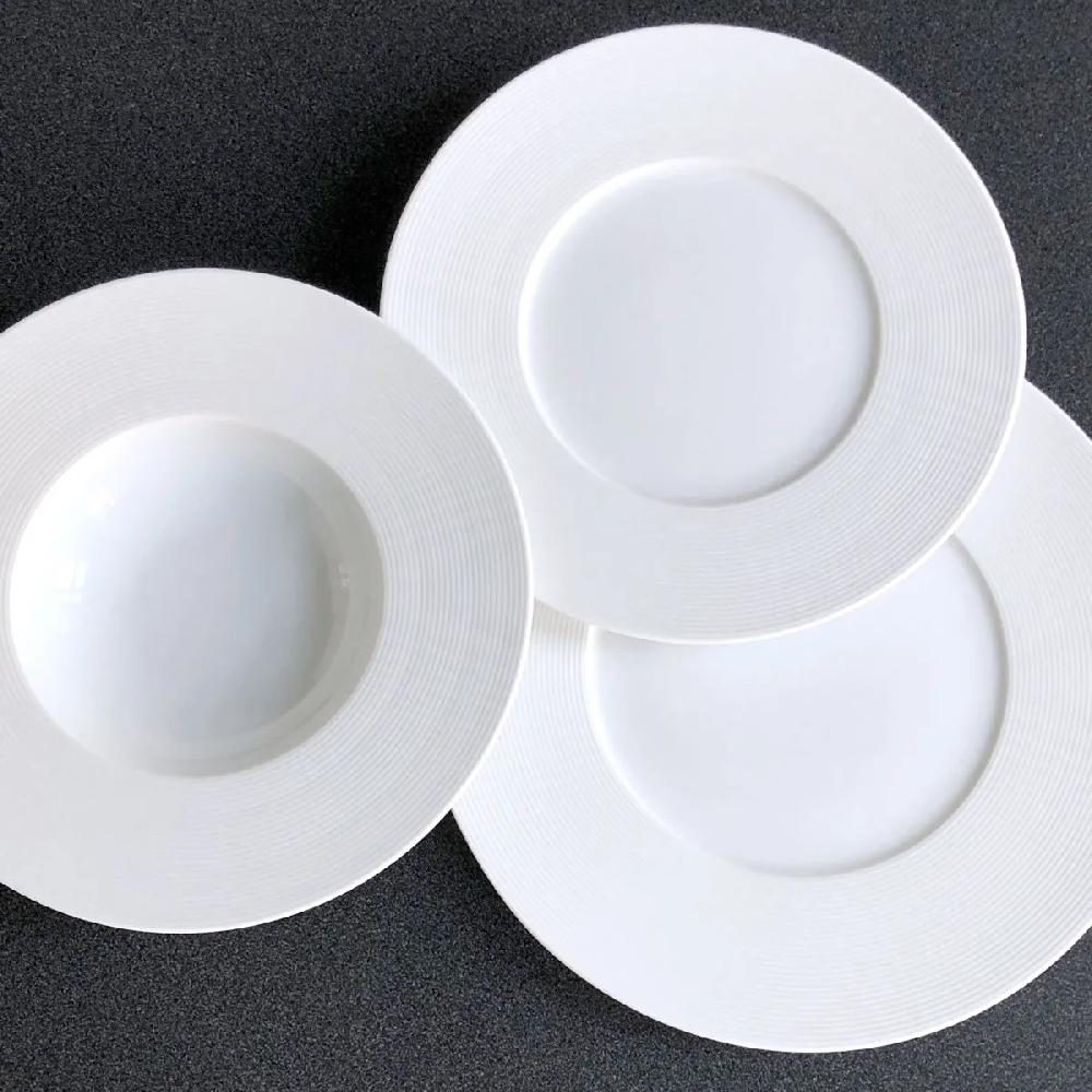 Bruno Evrard Assiette à Dessert Blanche En Porcelaine 23cm - SOLARA