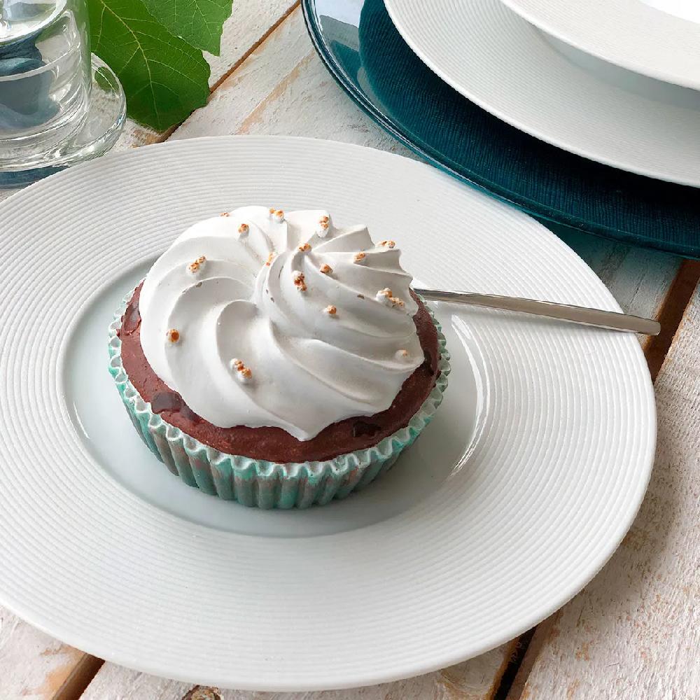 Bruno Evrard Assiette à Dessert Blanche En Porcelaine 23cm - SOLARA