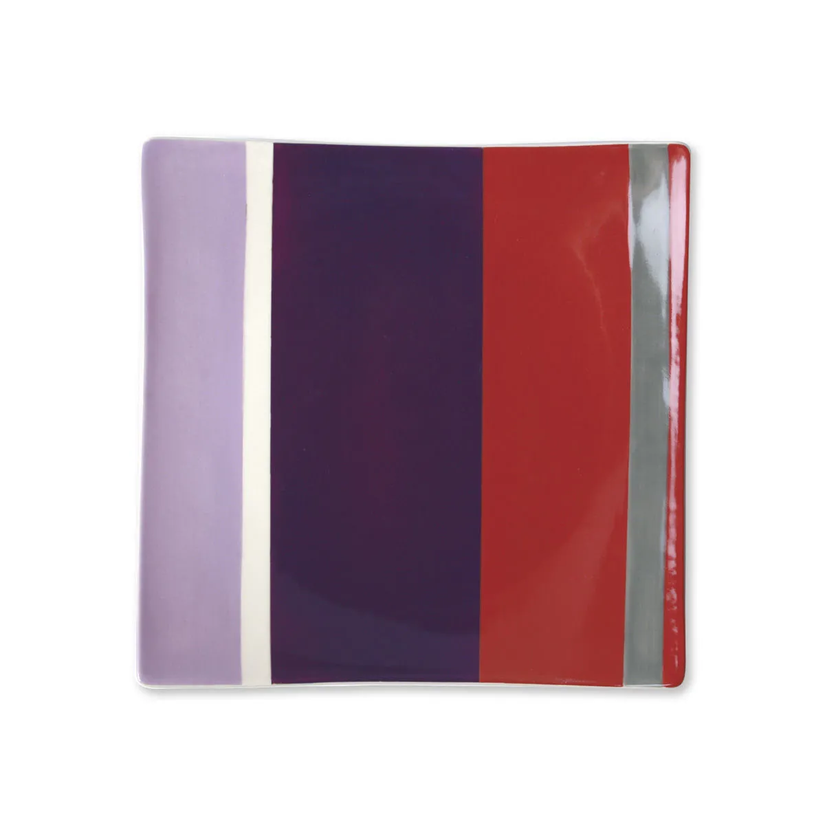 bruno evrard Assiette à dessert carrée DIEGO 21cm en faïence colorée