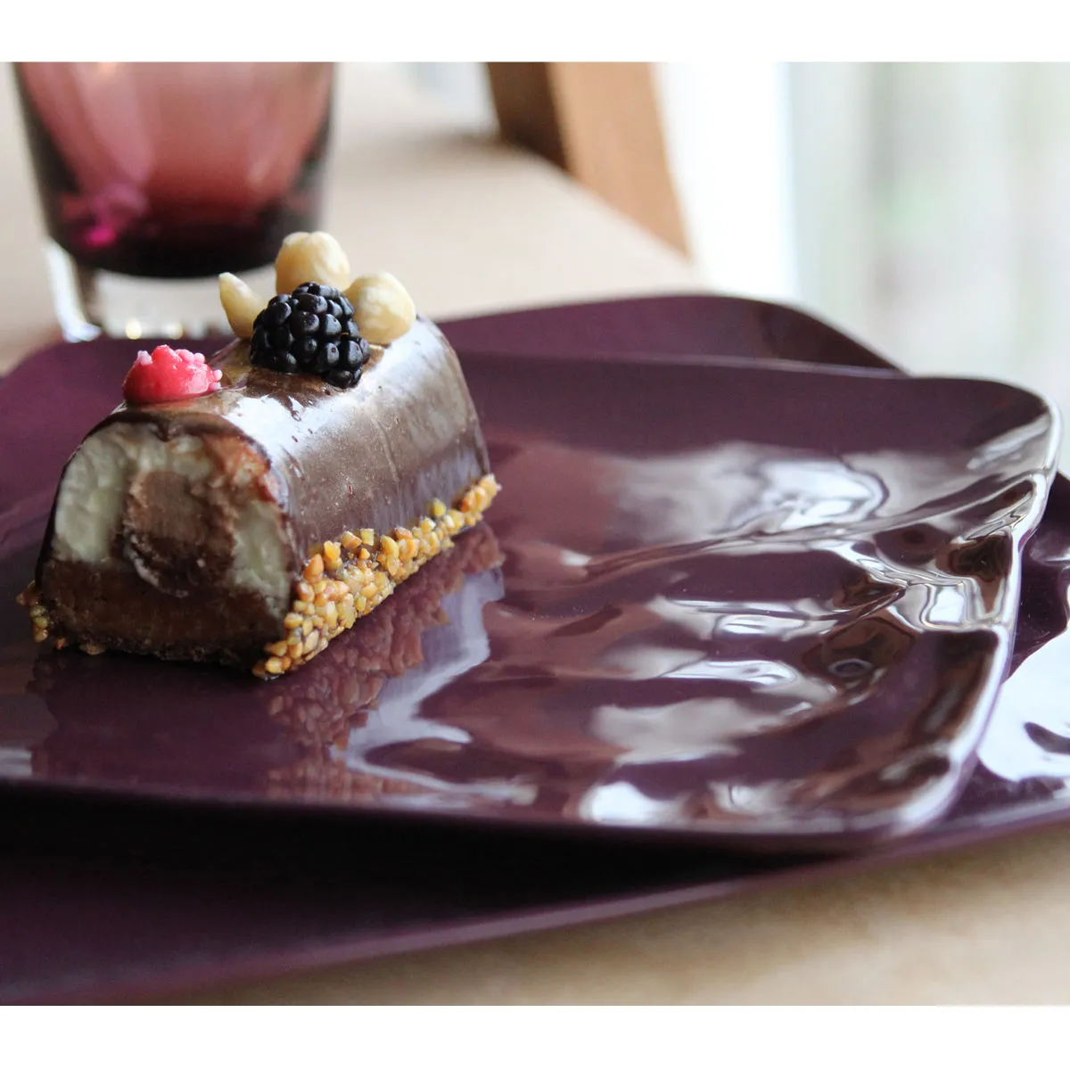 Bruno Evrard Assiette à Dessert Carrée En Porcelaine 21cm