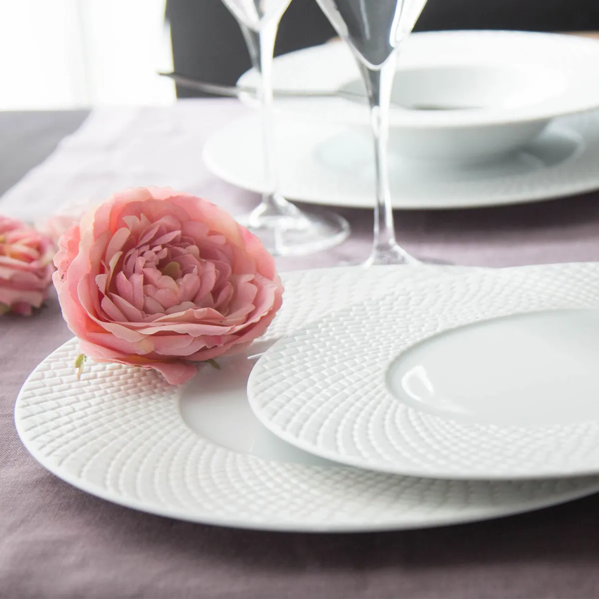 Bruno Evrard Assiette à Dessert Design - Décor Mat Et Brillant