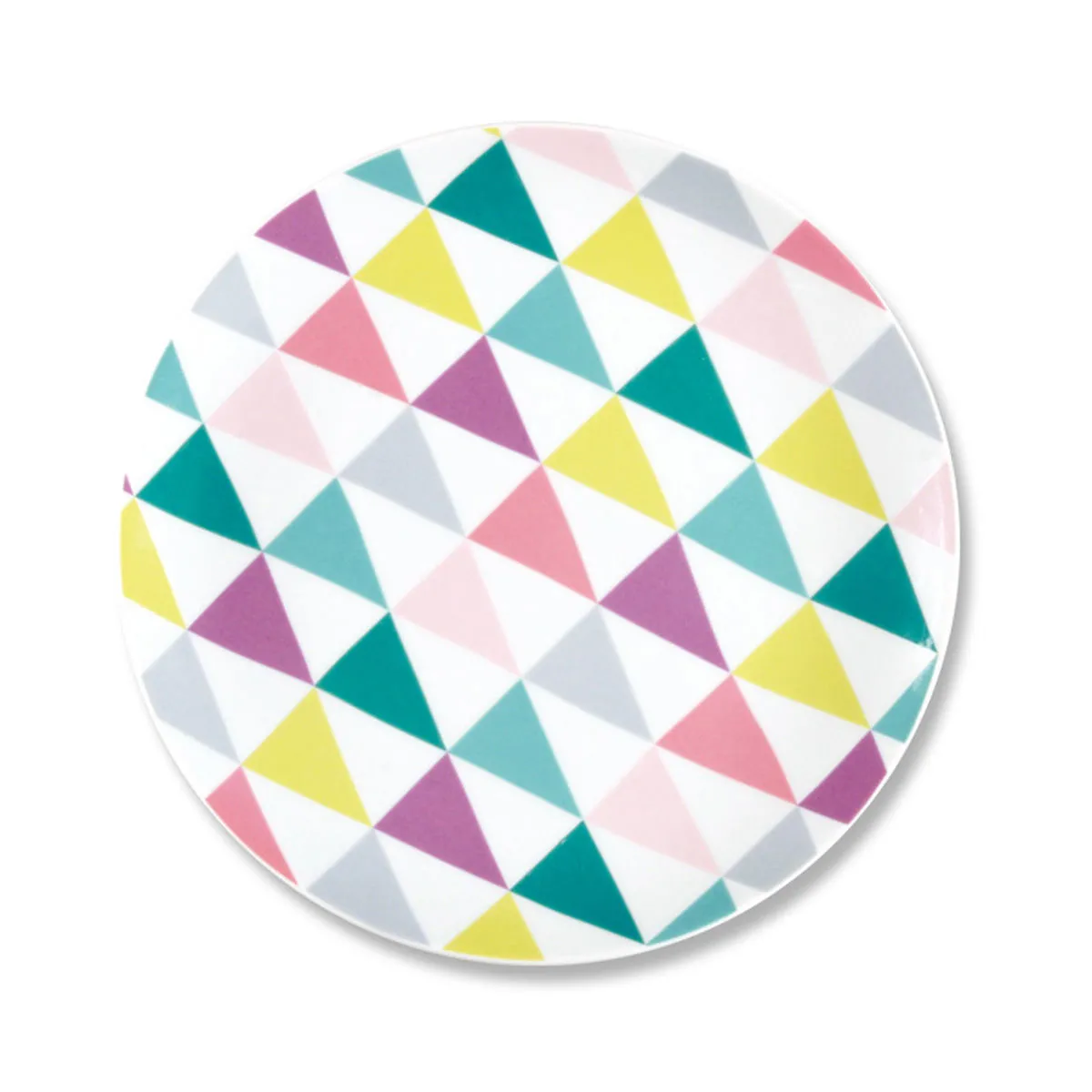 bruno evrard Assiette à Dessert Design Original - Vaisselle à Motifs Triangle