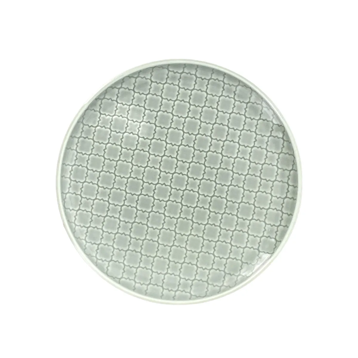 bruno evrard Assiette à dessert grise MOUNIA en porcelaine 20cm