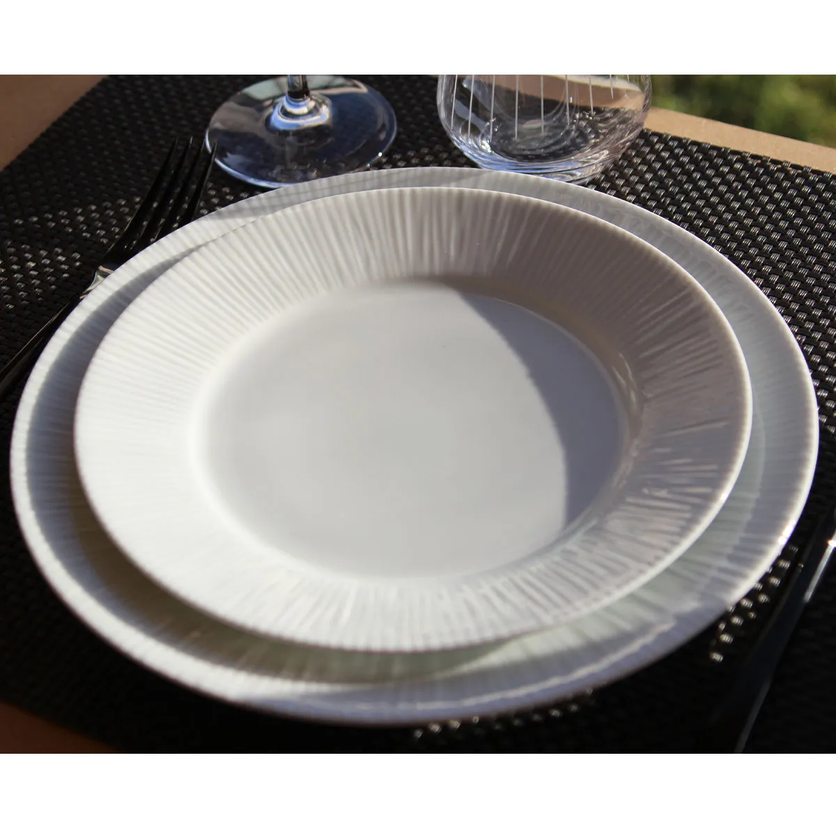 Bruno Evrard Assiette à Dessert ROUVRAY Porcelaine Française 22cm