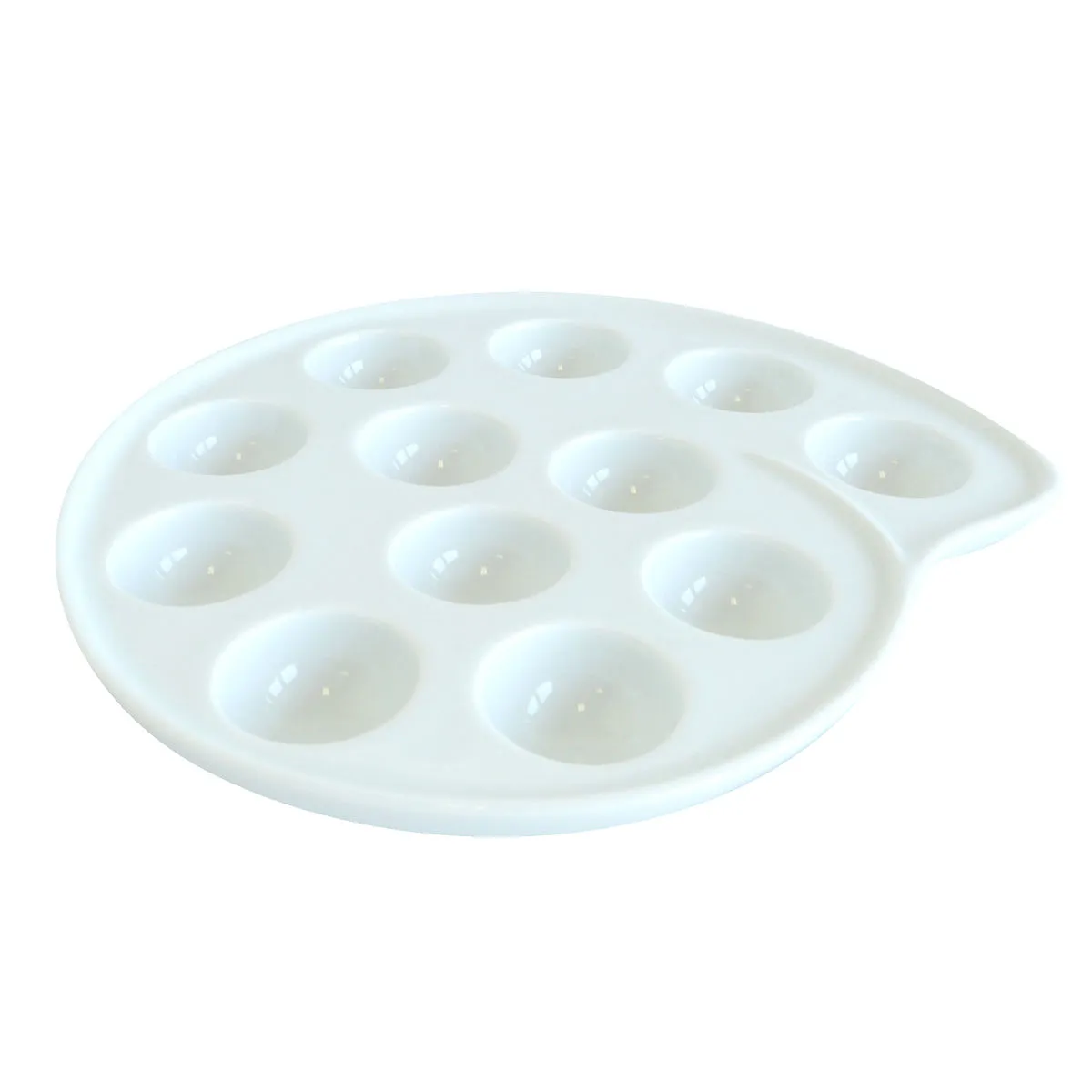 bruno evrard Assiette à escargots 12 trous en porcelaine MAINTENON