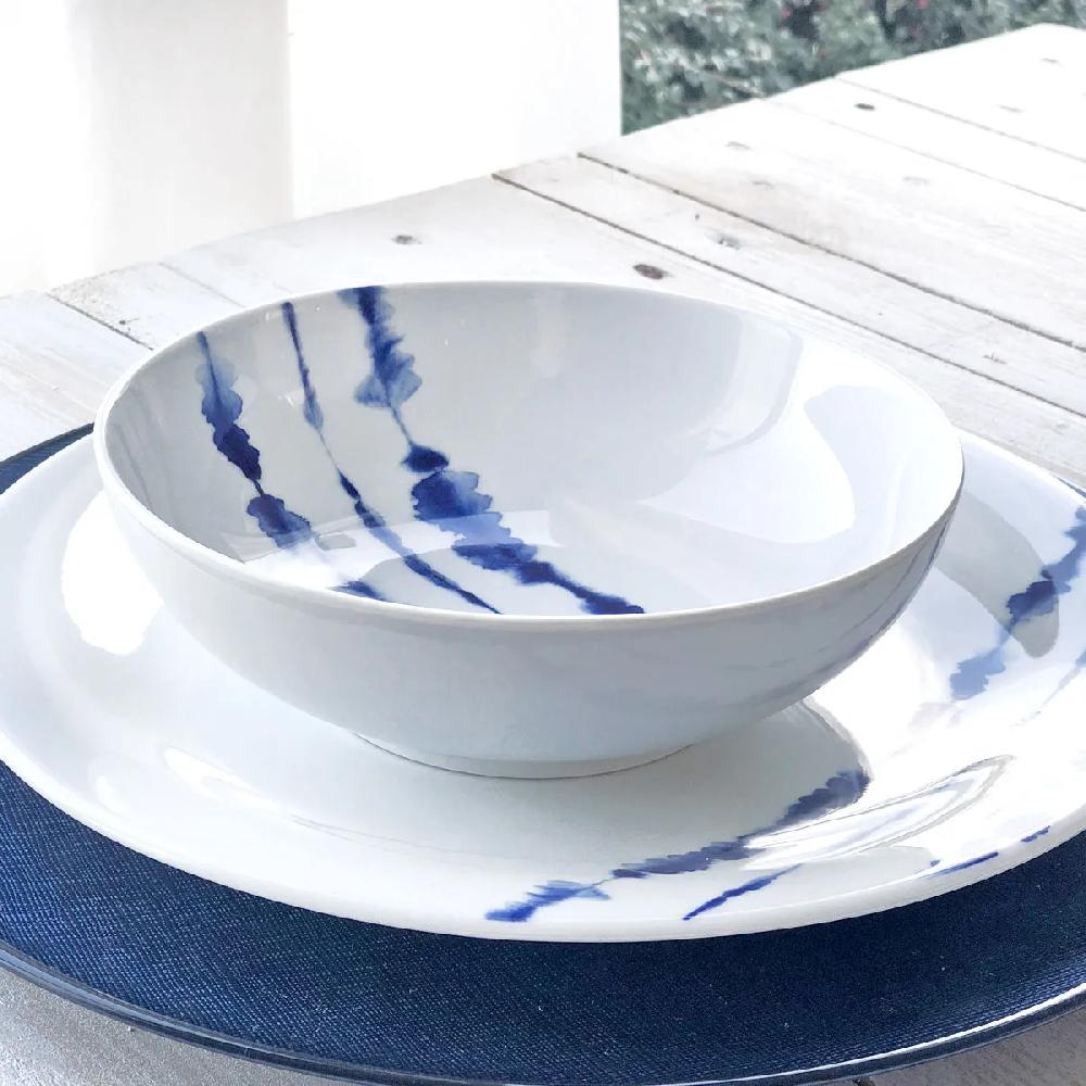 Bruno Evrard Assiette Creuse En Porcelaine 21cm Décor Bleu - AZURA