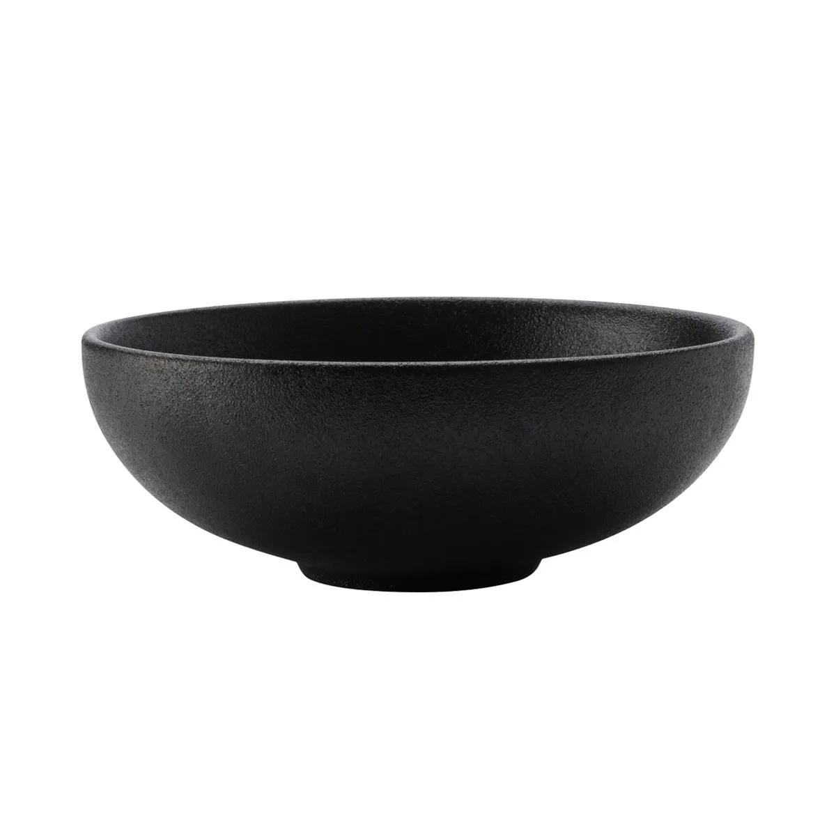 bruno evrard Assiette creuse en porcelaine noire - CAVIAR 19cm