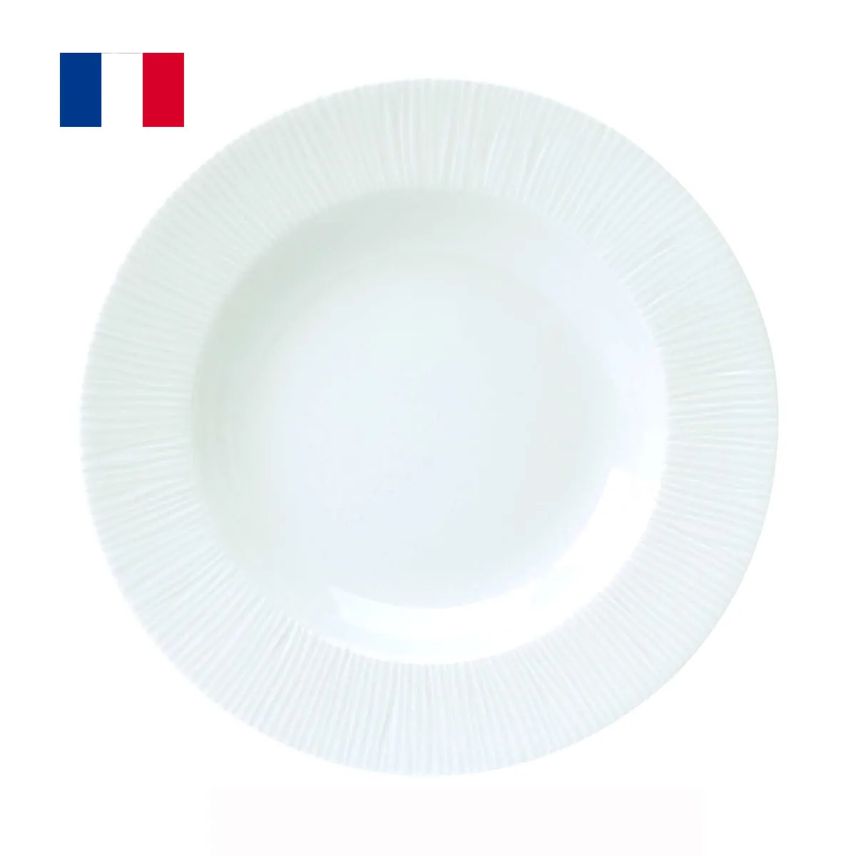 bruno evrard Assiette creuse ROUVRAY porcelaine française 23 5cm
