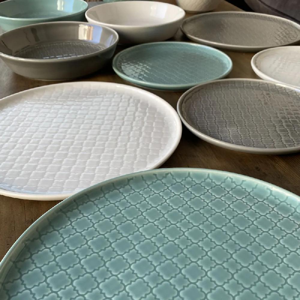 Bruno Evrard Assiette Creuse Vert Amande MOUNIA En Porcelaine 20cm