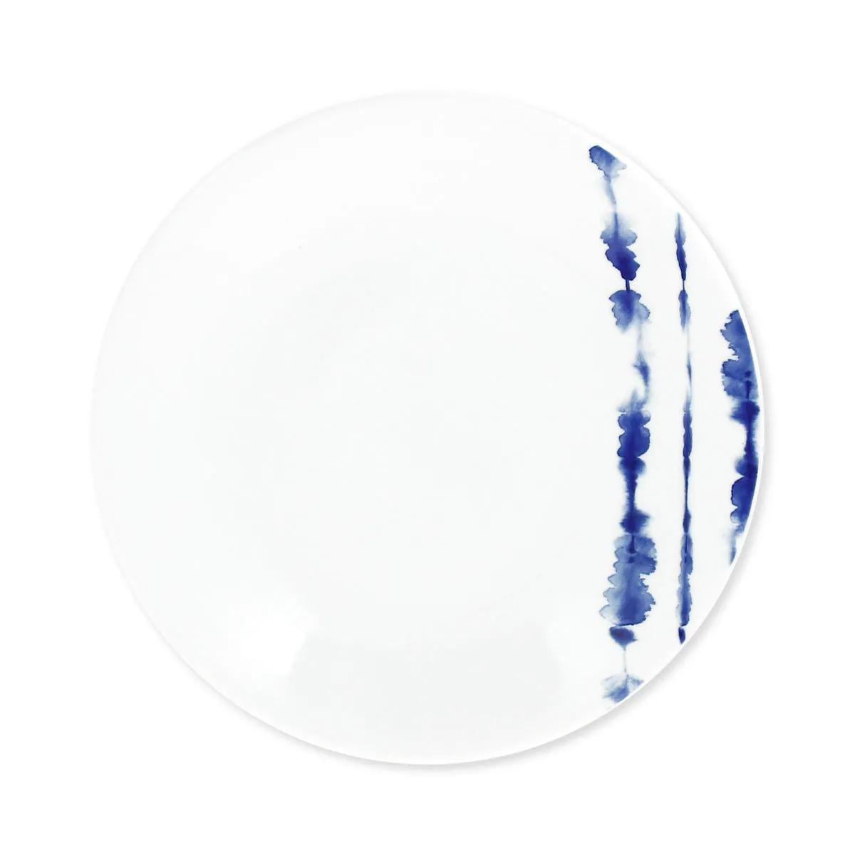 bruno evrard Assiette dessert porcelaine 21cm décor aquarelle bleu