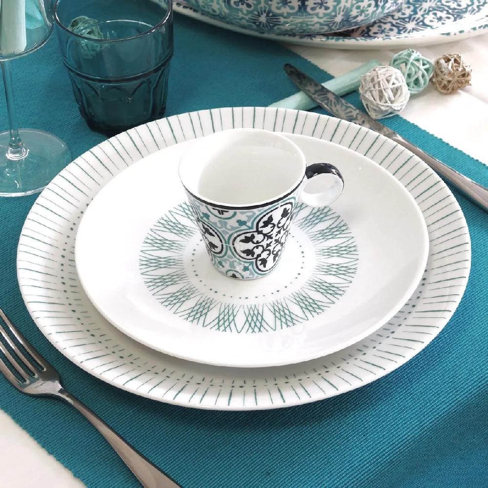 Bruno Evrard Assiette Dessert Porcelaine 21cm - Vaisselle Chic SOLNA