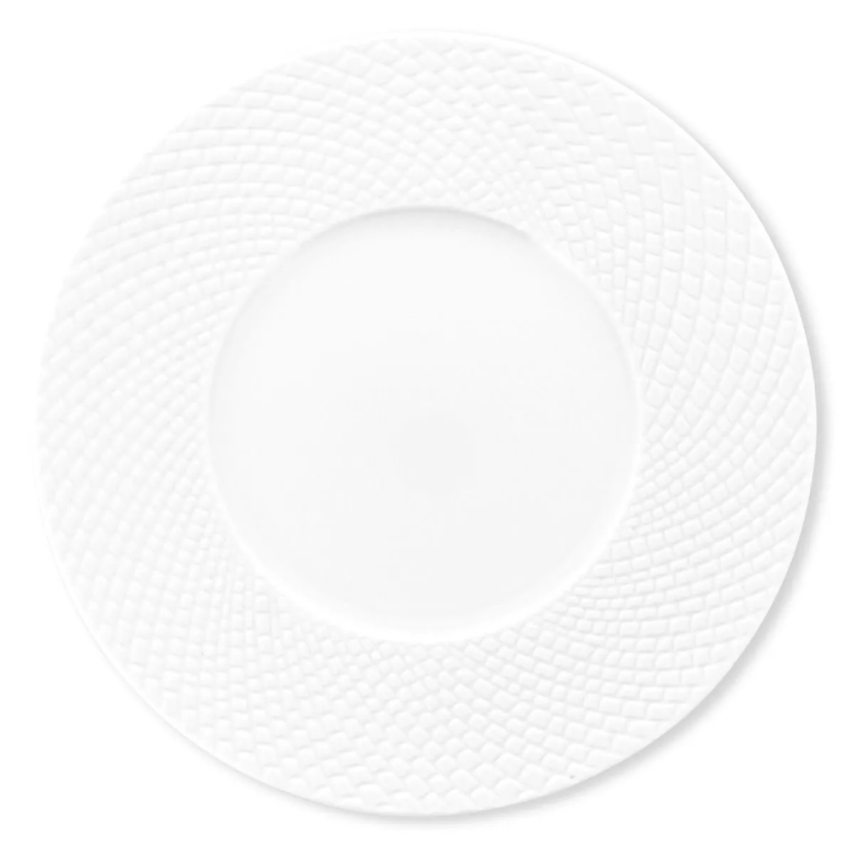 bruno evrard Assiette en porcelaine blanche à motifs design - 29cm