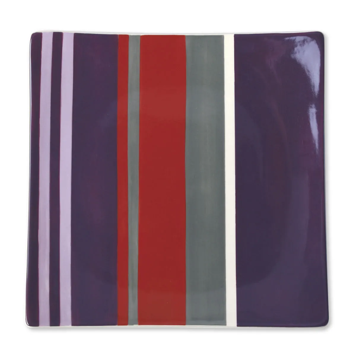 bruno evrard Assiette plate carrée DIEGO 26cm en faïence colorée