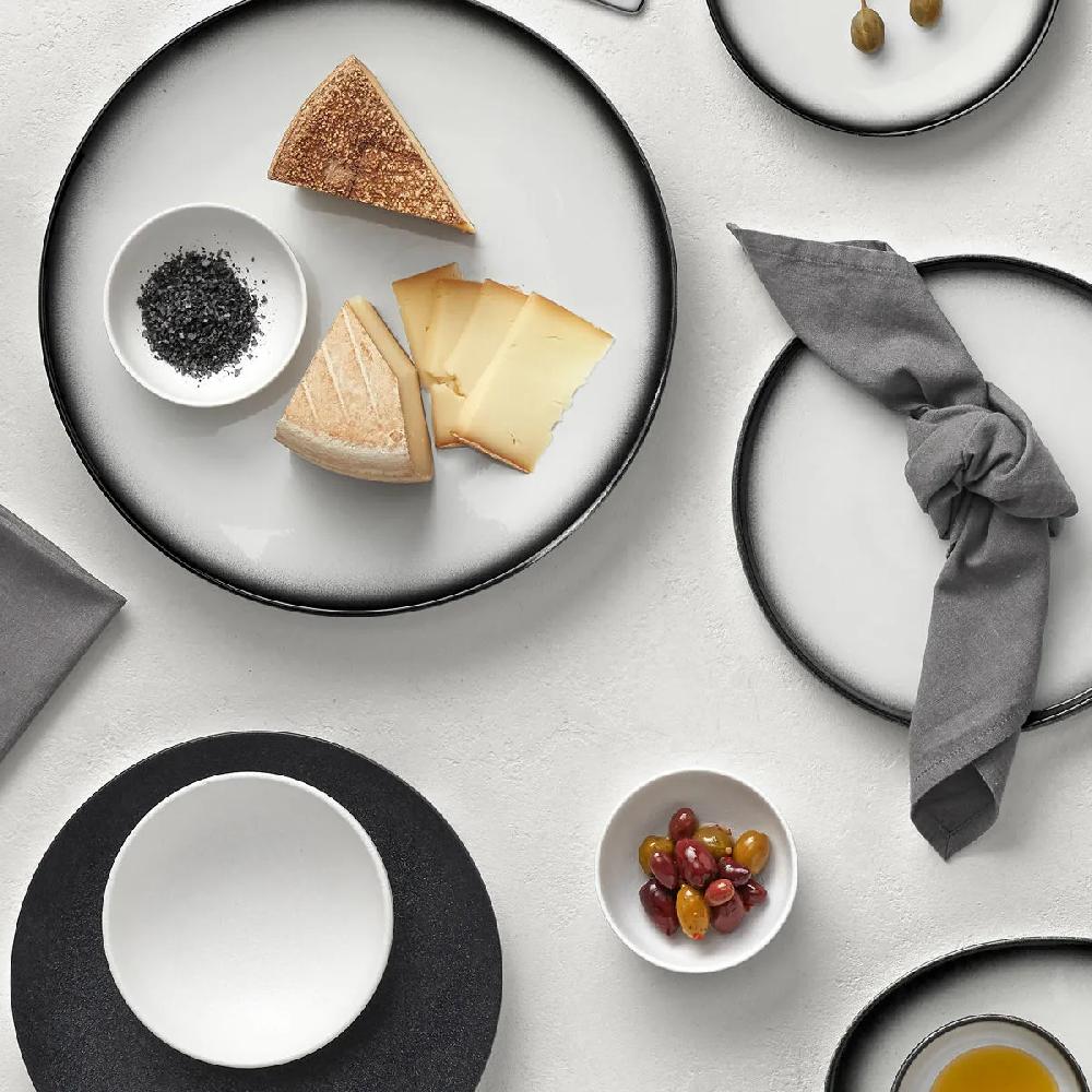 Bruno Evrard Assiette Plate En Porcelaine 27 5cm CAVIAR GRANITE