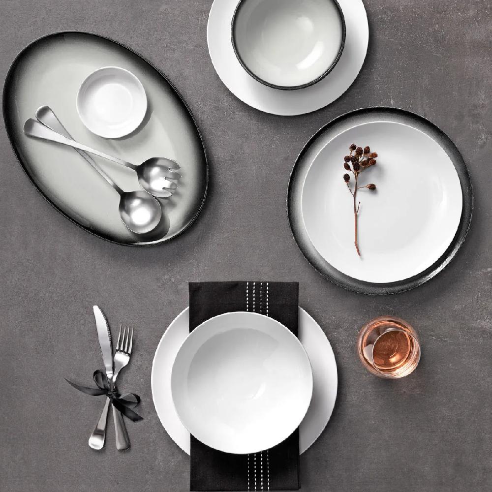 Bruno Evrard Assiette Plate En Porcelaine 27 5cm CAVIAR GRANITE