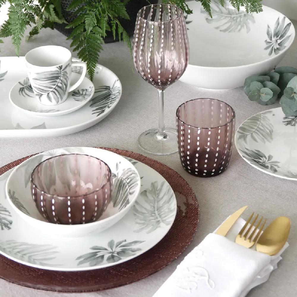 Bruno Evrard Assiette Plate En Porcelaine Décor Exotique - BELEM