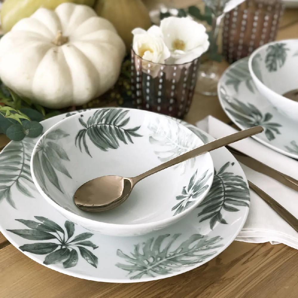 Bruno Evrard Assiette Plate En Porcelaine Décor Exotique - BELEM