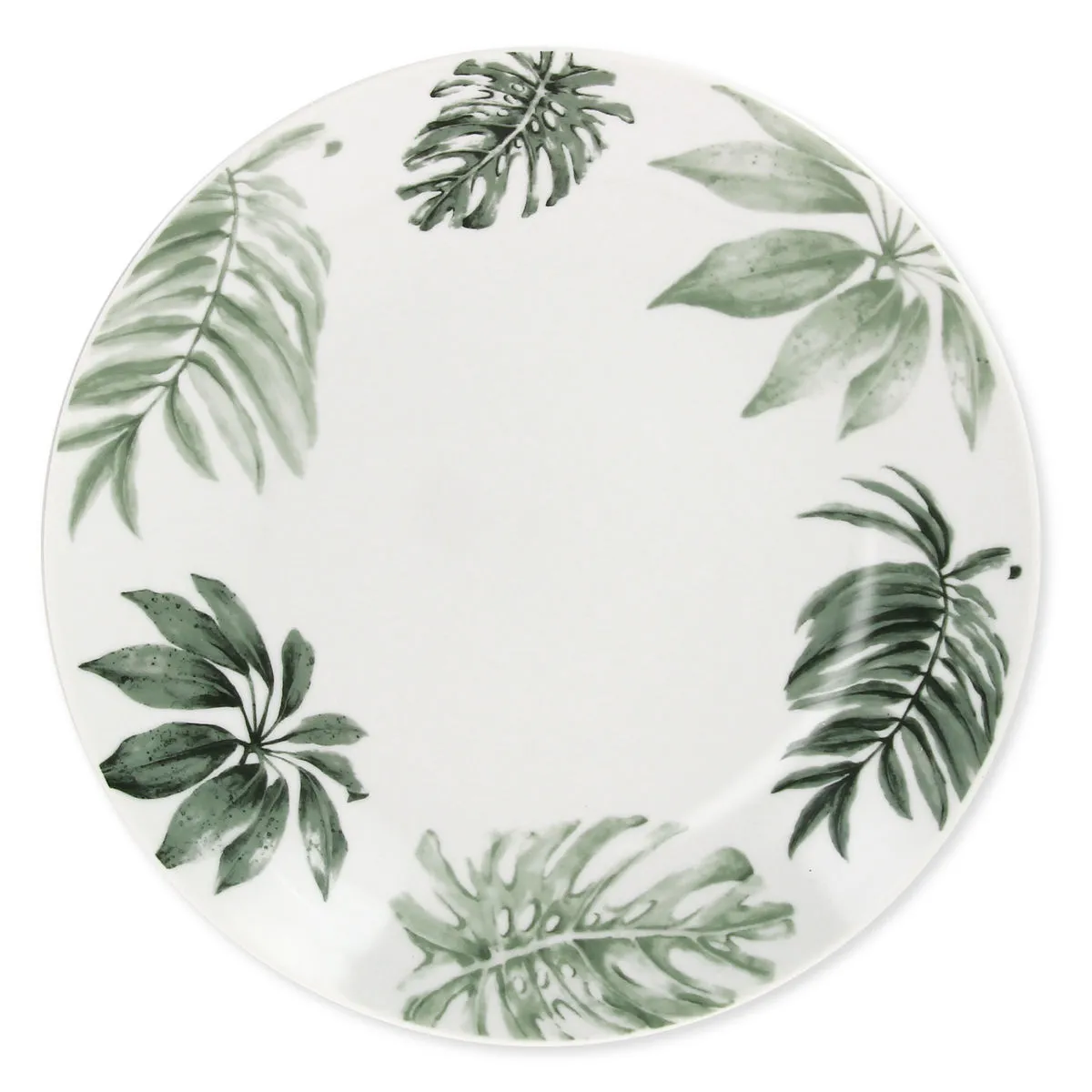 bruno evrard Assiette plate en porcelaine décor exotique - BELEM