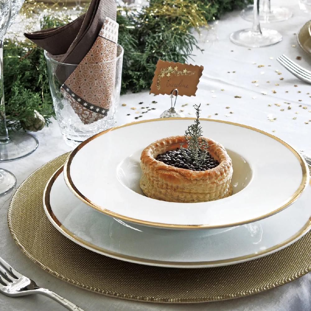 Bruno Evrard Assiette Plate En Porcelaine Filet Or - 29cm - RITZO