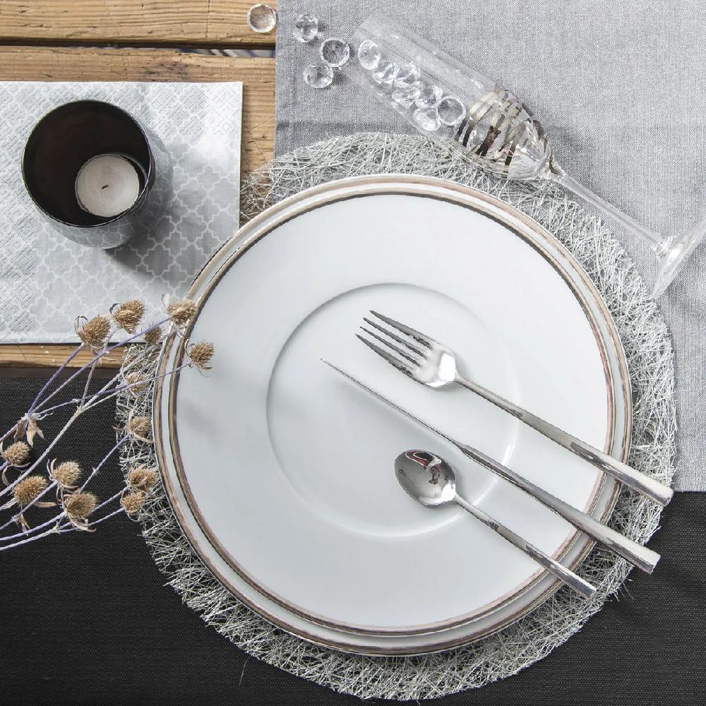 Bruno Evrard Assiette Plate En Porcelaine Filet Or - 29cm - RITZO