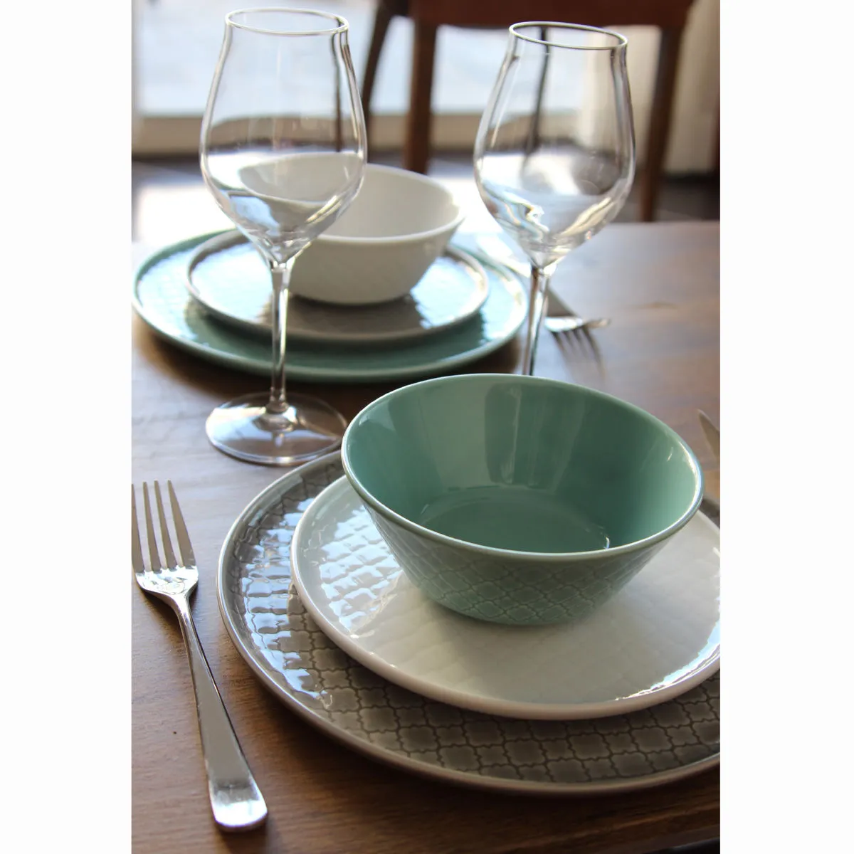 Bruno Evrard Assiette Plate Grise MOUNIA En Porcelaine 26cm