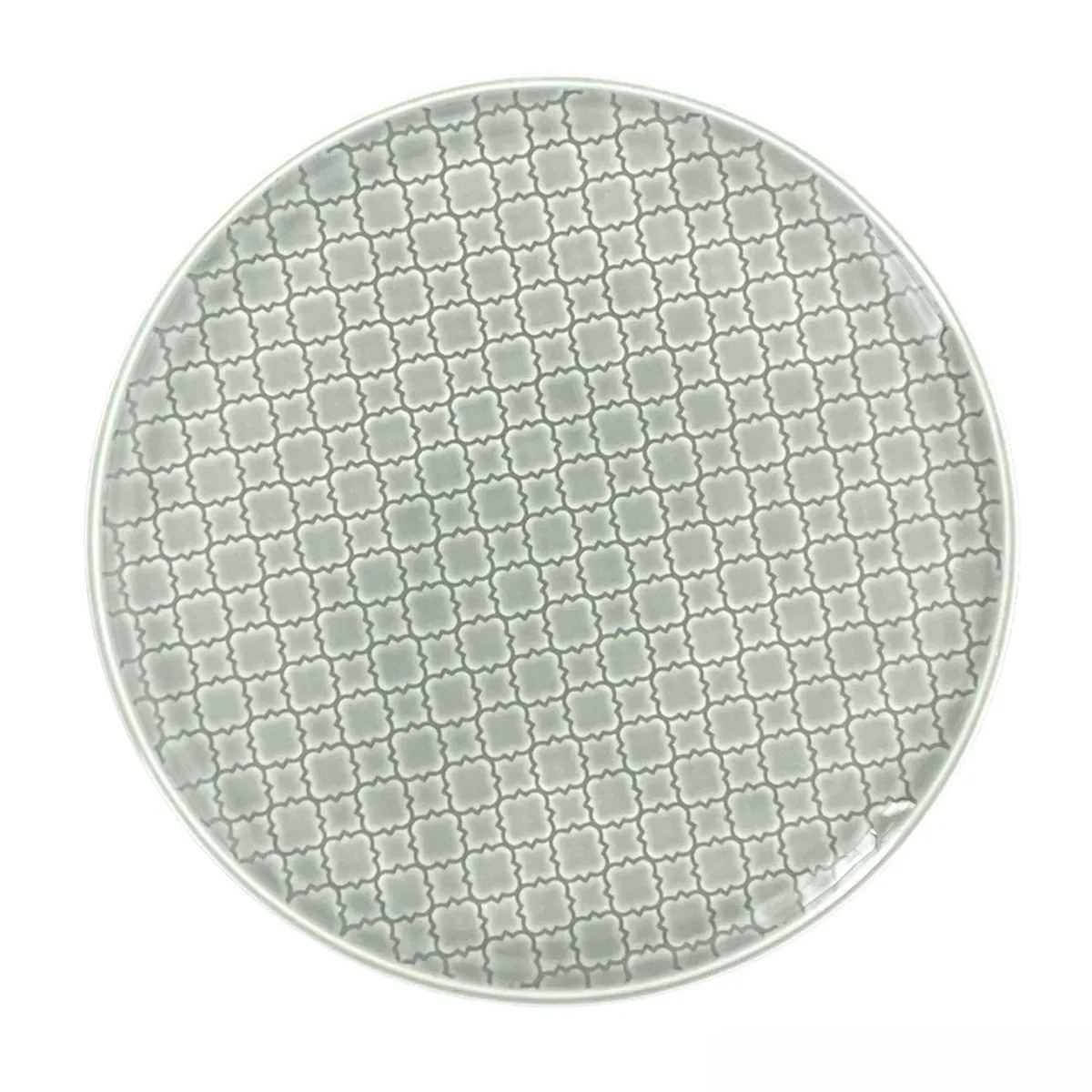 bruno evrard Assiette plate grise MOUNIA en porcelaine 26cm