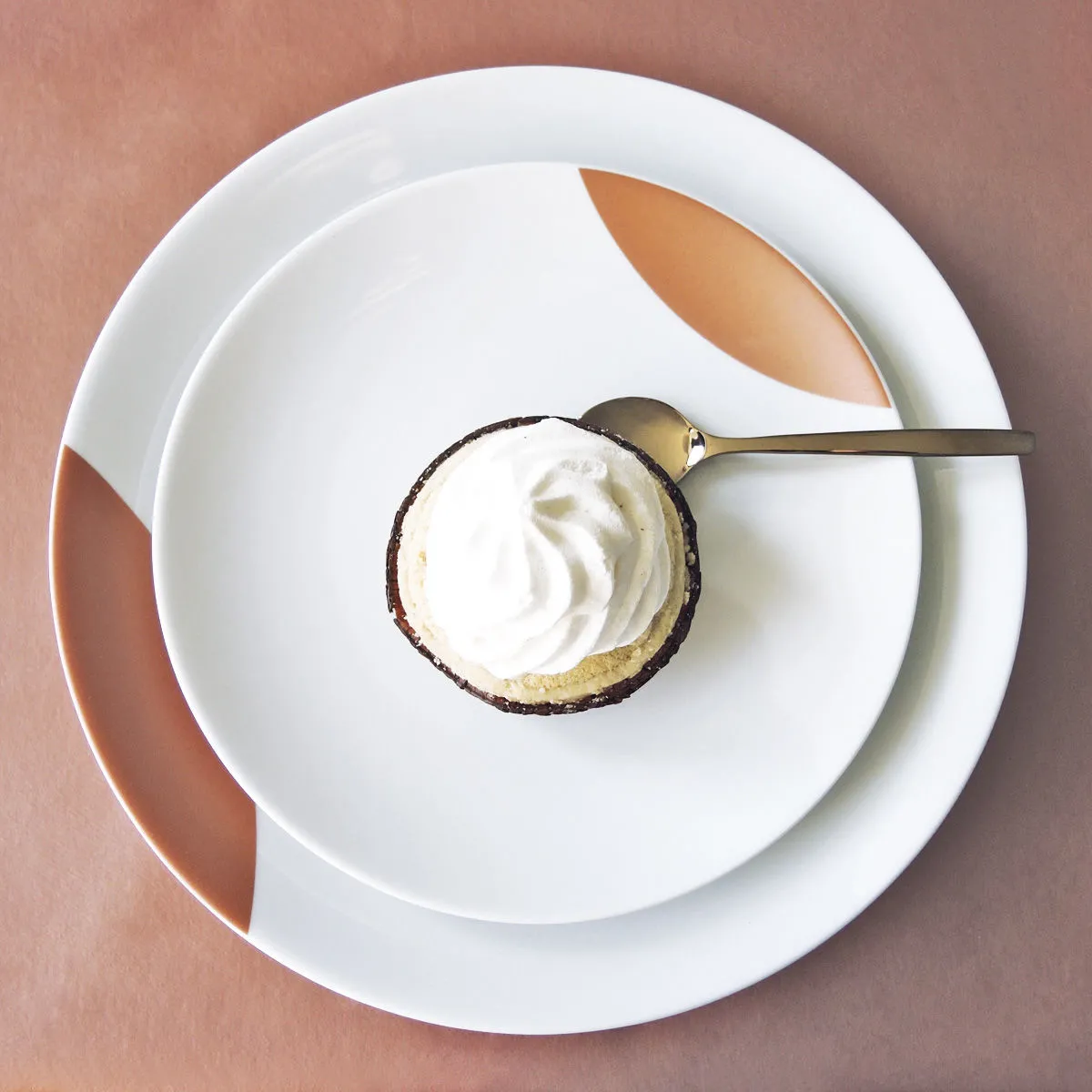 Bruno Evrard Assiettes à Dessert En Porcelaine Cuivre