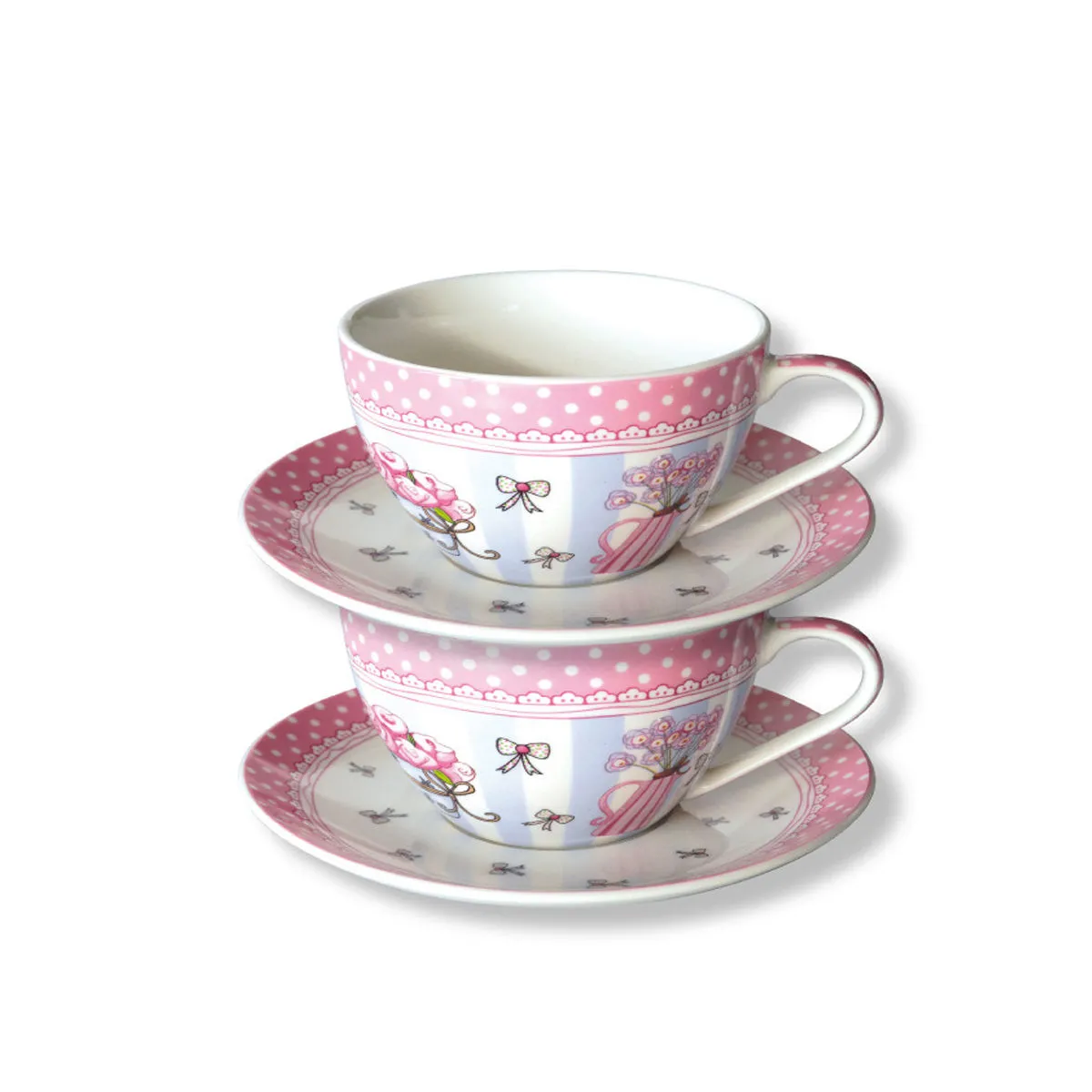 bruno evrard Boite de 2 paire-déjeuners en porcelaine POPPY 30cl
