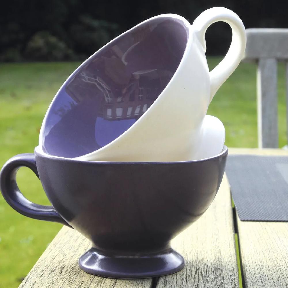 Bruno Evrard Bol à Café Jumbo En Faïence Colorée (violet) - Vaisselle Tendance