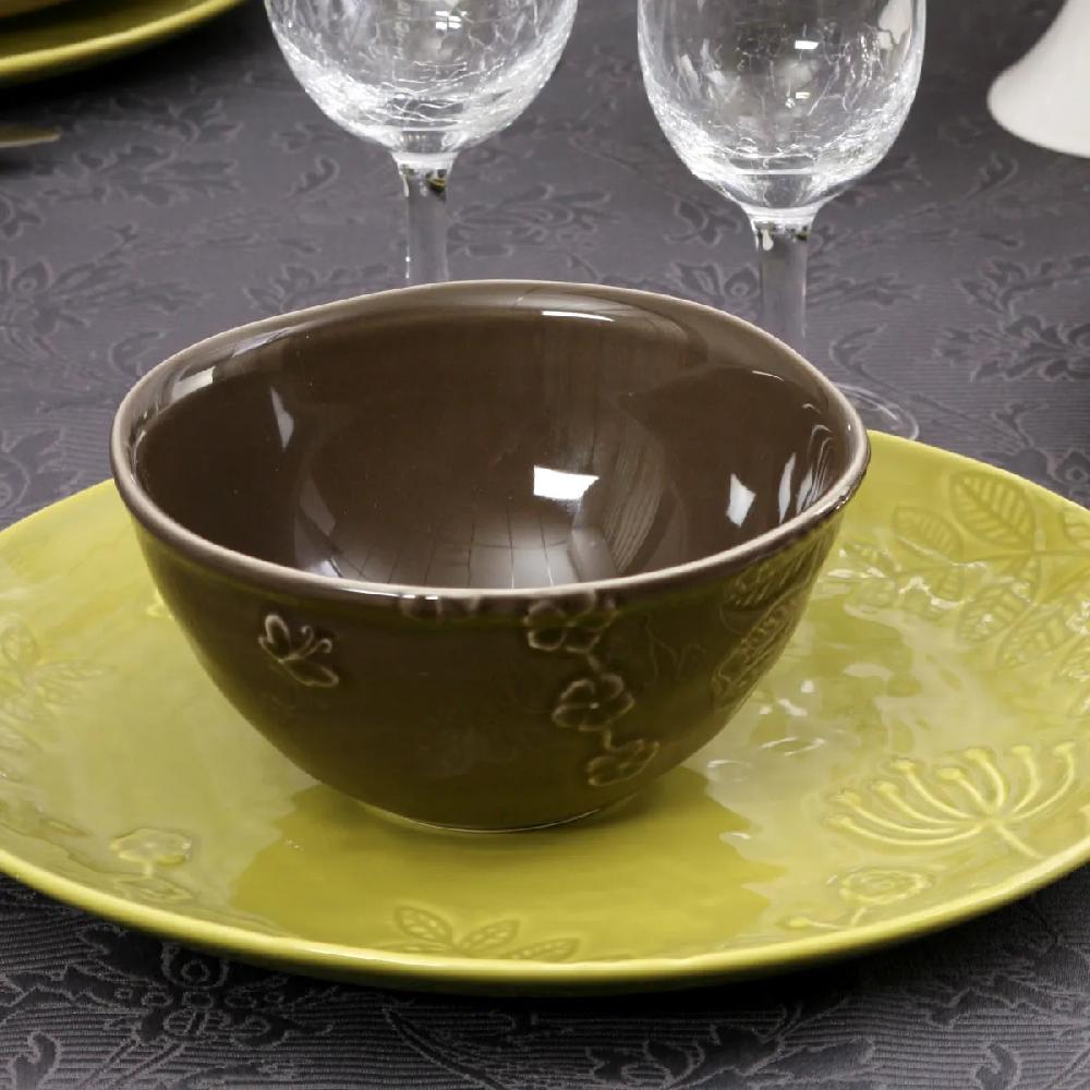 Bruno Evrard Bol à Salade Taupe En Faïence 16cm - Vaisselle Chic