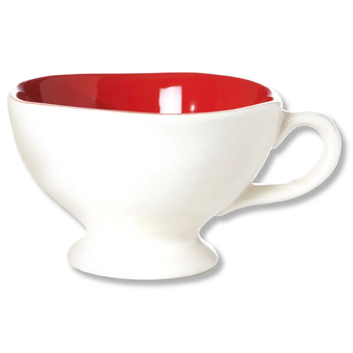 bruno evrard Bol avec Anse - Faïence Colorée (Rouge) - Vaisselle Tendance et Chic