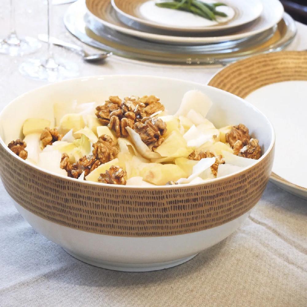 Bruno Evrard Bol Design à Salade En Porcelaine Blanche - Vaisselle Chic Et Tendance