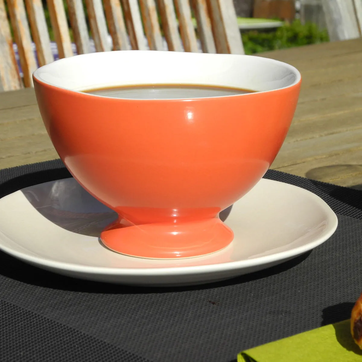 Bruno Evrard Bol En Faïence - Extérieur Orange - Vaisselle Design