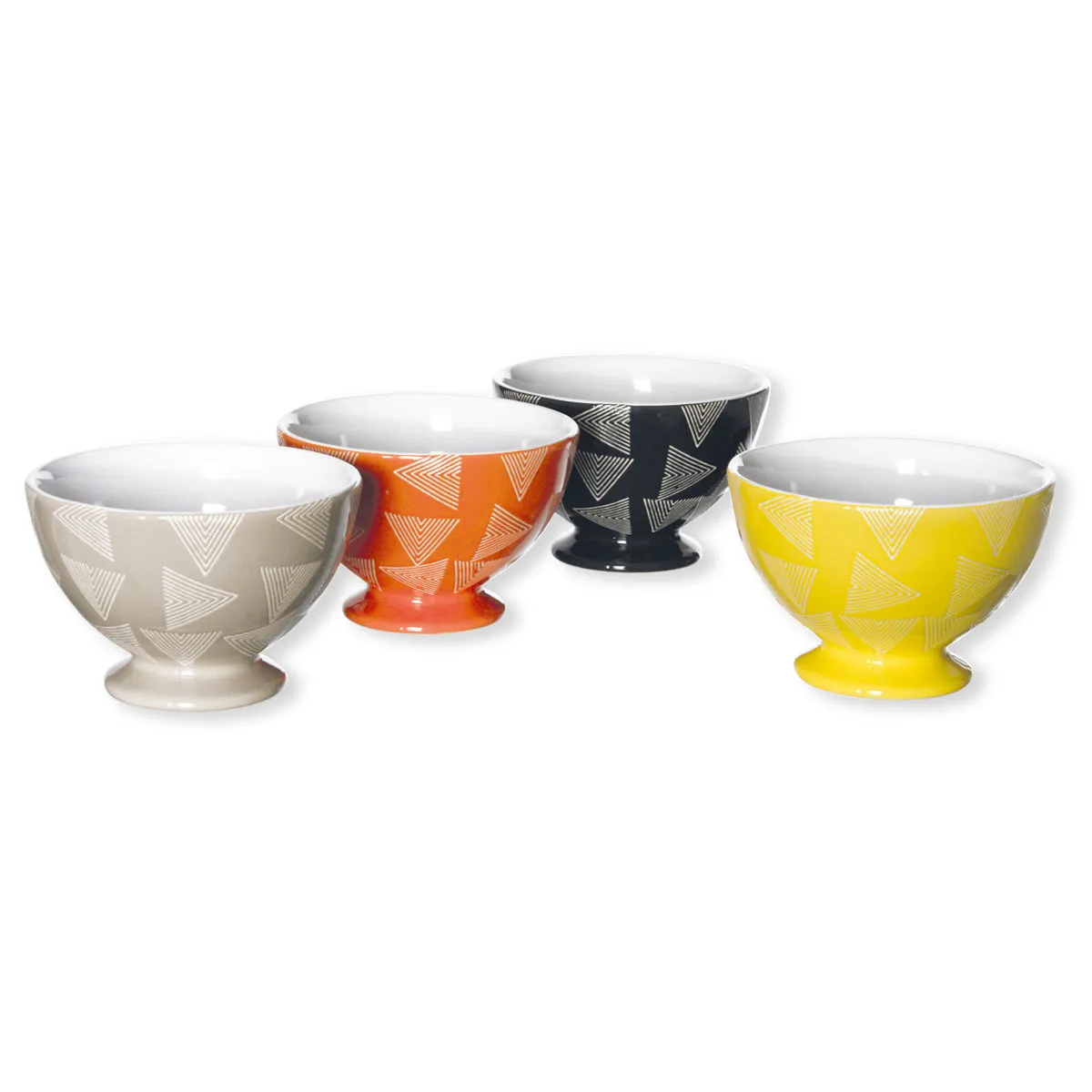 bruno evrard Bols à Café Motif Graphique en Faïence - Vaisselle Chic et Tendance