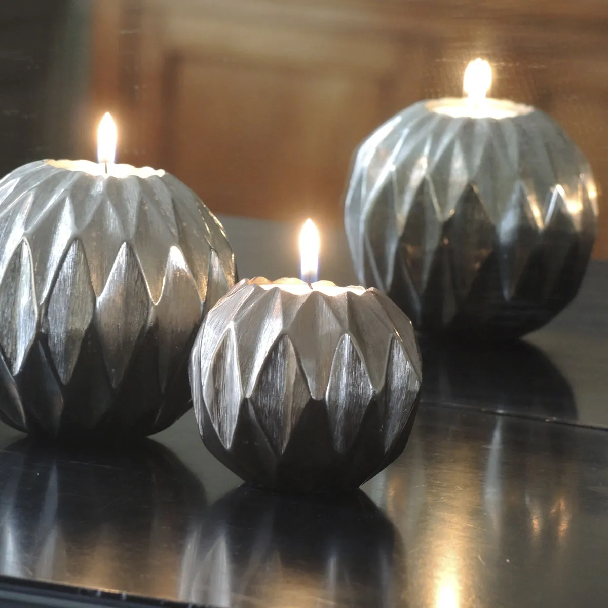 Bruno Evrard Bougeoir Tealight En Métal Couleur Argent 9cm - Déco