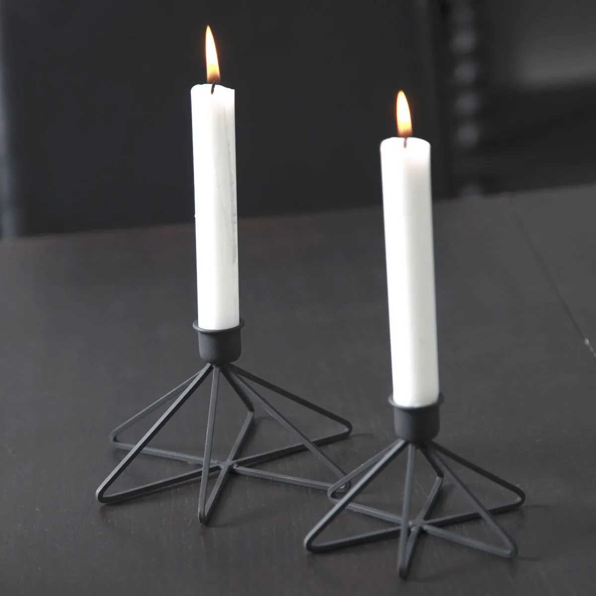 Bruno Evrard Bougeoir Tendance En Métal Noir Forme étoile