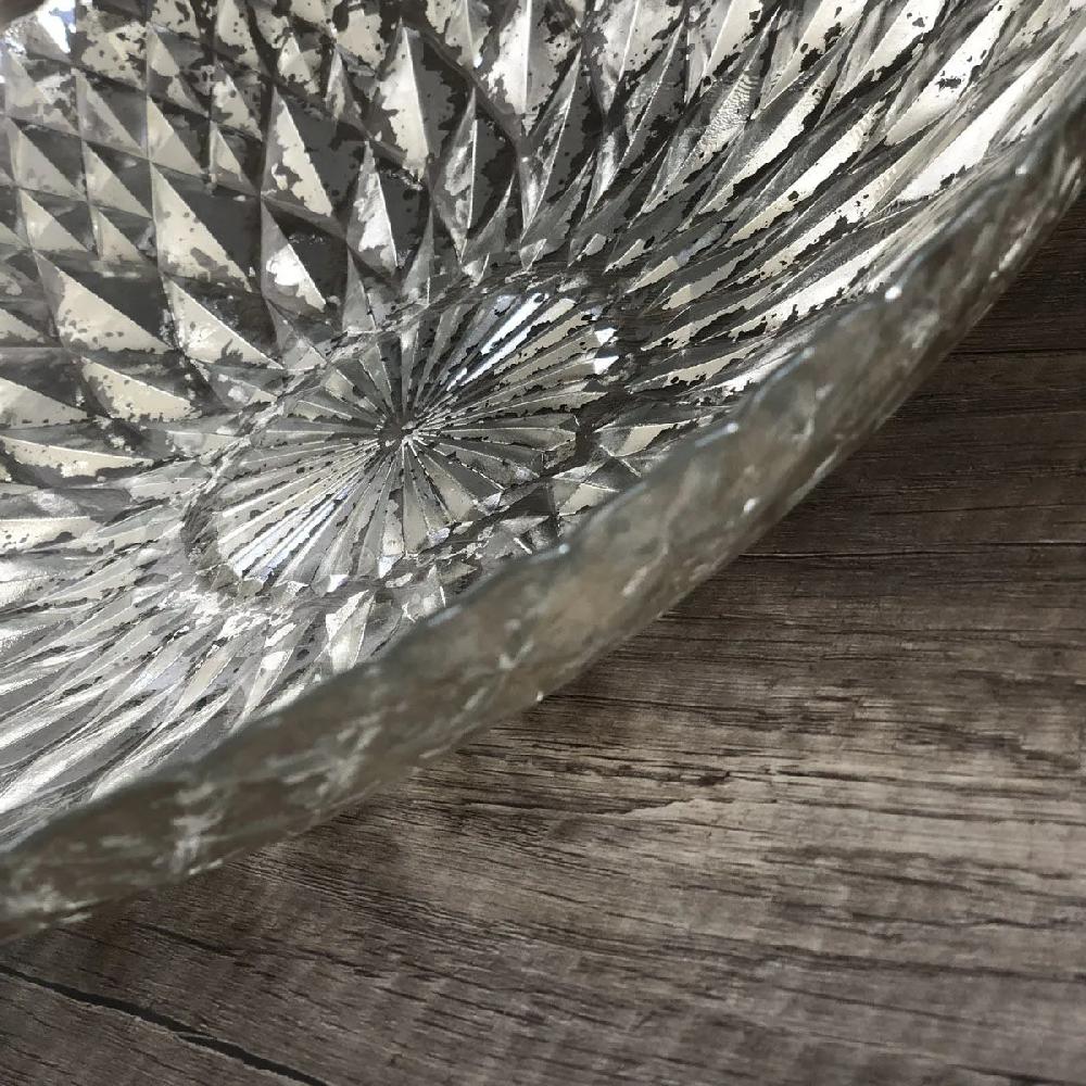 Bruno Evrard Coupe En Verre 40 Cm Argent