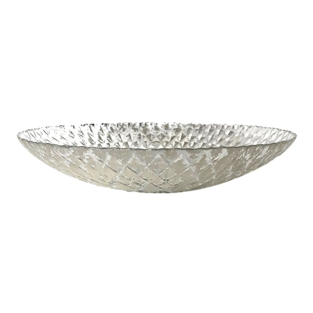 bruno evrard Coupe en verre 40 cm argent