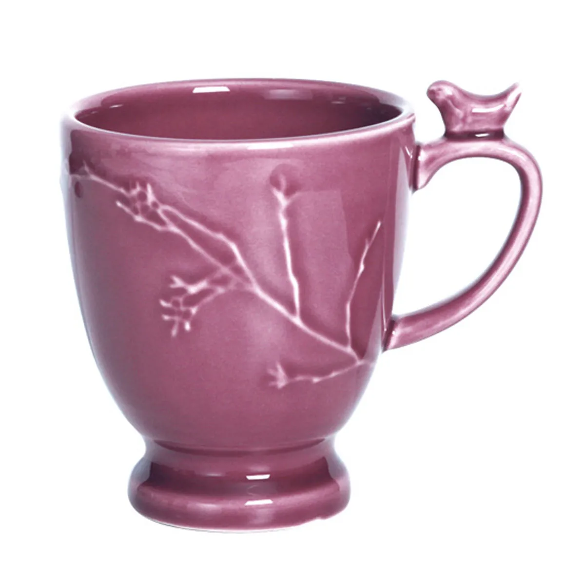 bruno evrard Mug rose en faïence 30cl - Déco Charme