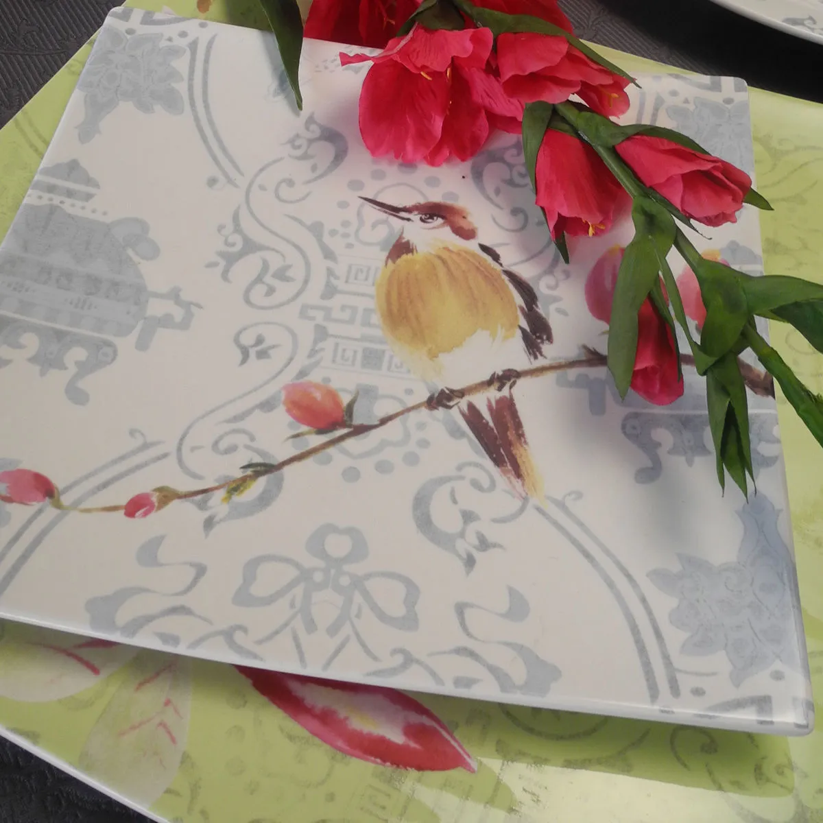 Bruno Evrard Plar Carré En Porcelaine 28cm PARADIS