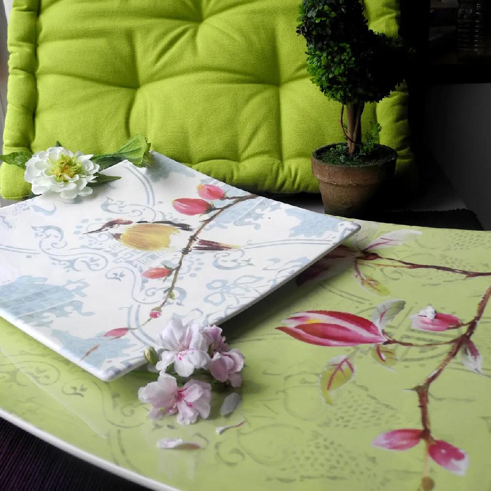 Bruno Evrard Plat Carré En Porcelaine 38cm PARADIS