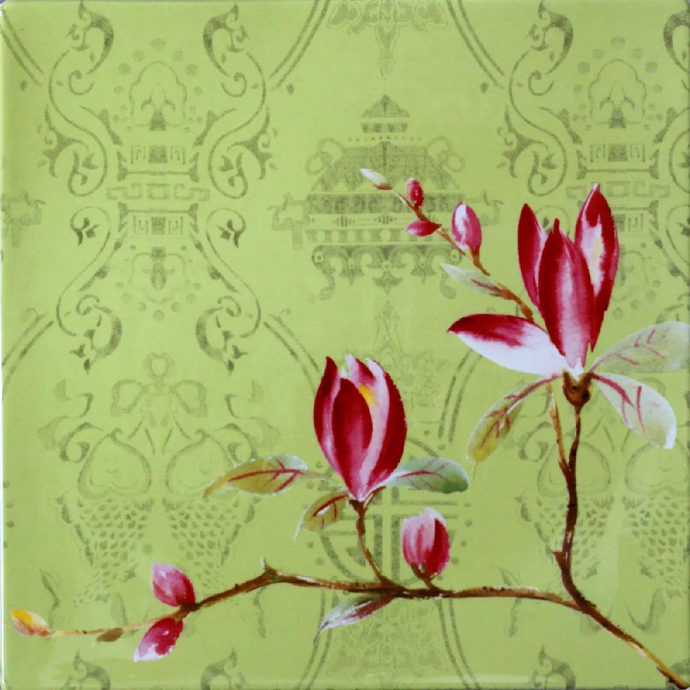 bruno evrard Plat carré en porcelaine 38cm PARADIS