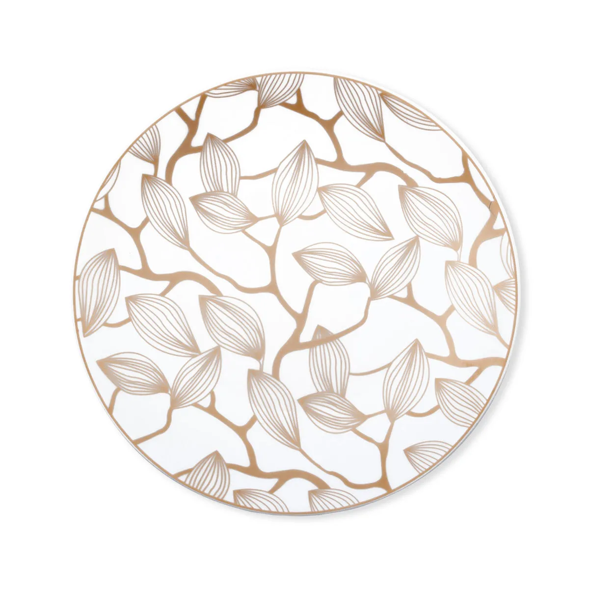 bruno evrard Coffret 4 Assiettes à Dessert en Porcelaine et à Fleurs