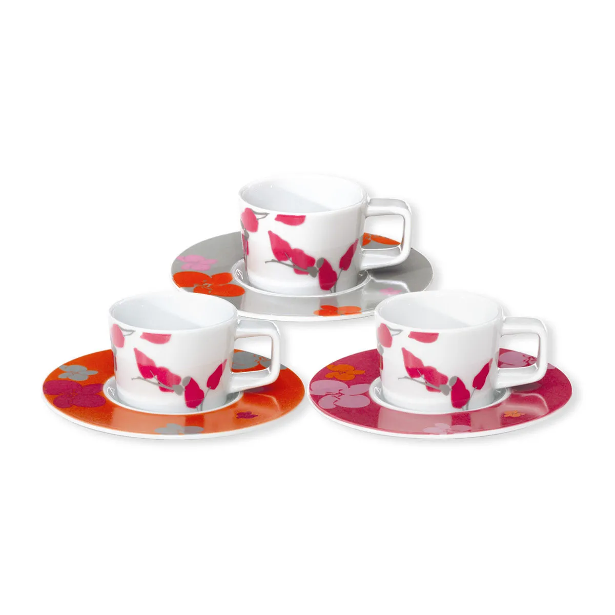 bruno evrard Coffret 6 Paire-tasses en Porcelaine Colorée - Vaisselle Tendance