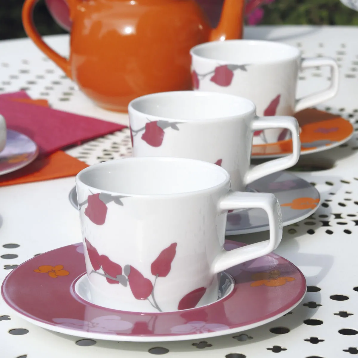 Bruno Evrard Coffret De 6 Tasses Et Soucoupes à Thé En Porcelaine - Vaisselle Chic
