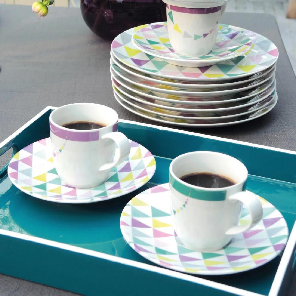 Bruno Evrard Coffret De Tasses Et Soucoupes à Café Multicouleurs - Vaisselle Design